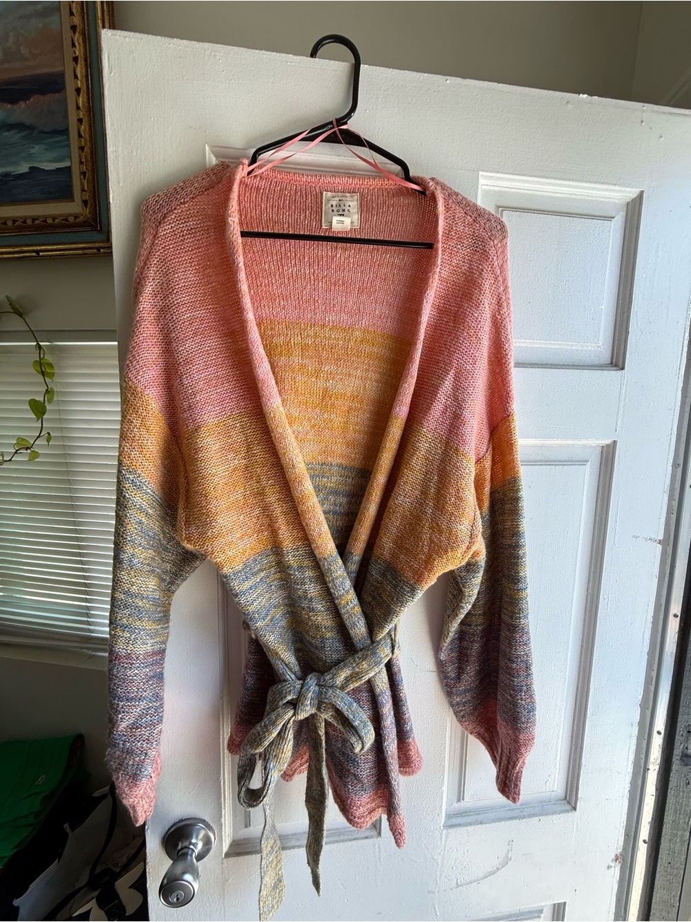 Billabong Pink & Ombre Wrap Sweater